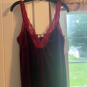 red velvet tank top